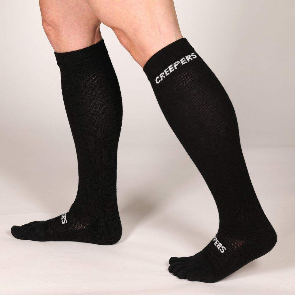 Over the Calf Toe Socks for Hiking, Running & Ski Socks | Merino Wool ...