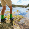 creepers green merino toe socks